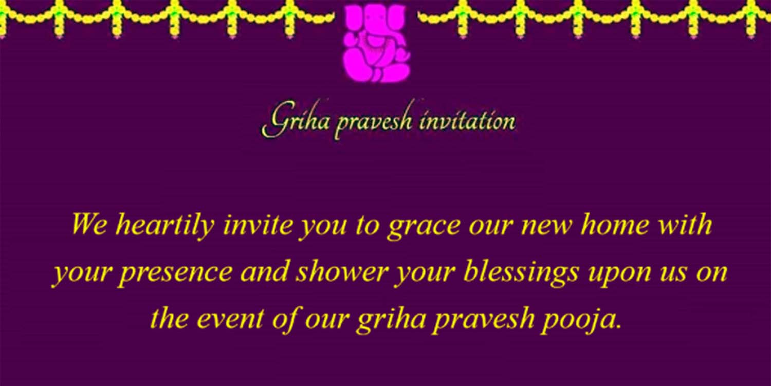 griha pravesh invitation griha pravesh invitation