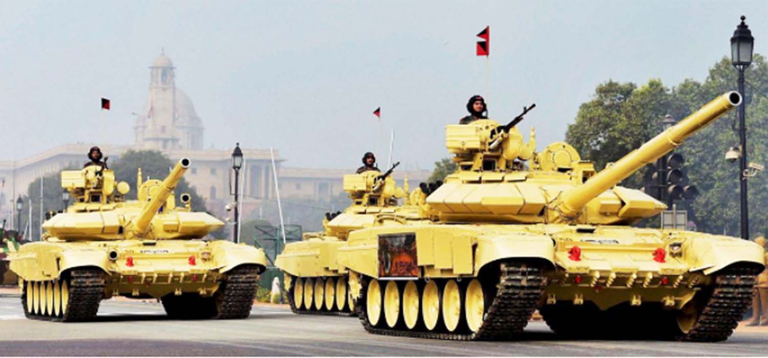 Army tank rally on republic day procession
