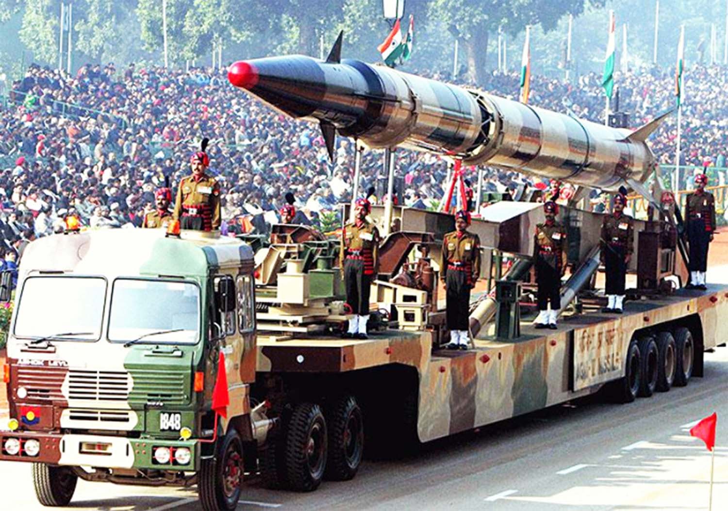 Army missile show parade on republic day
