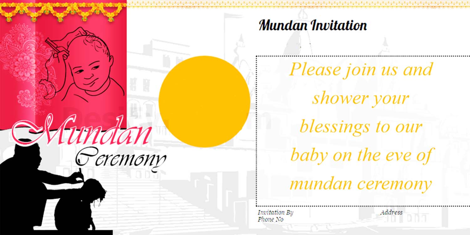 mundan ceremony invitation matter design in hindi