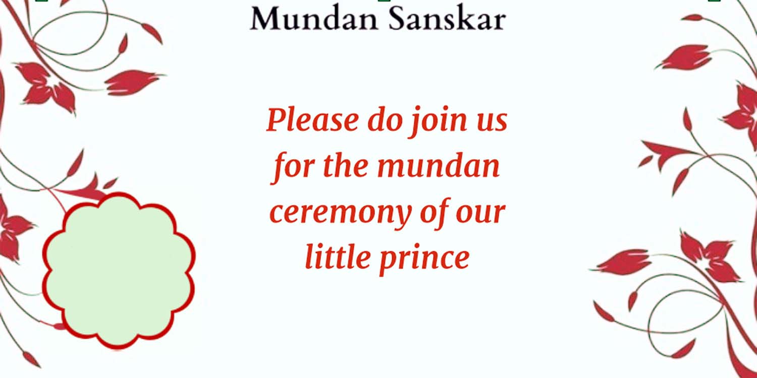 mundan ceremony invitation quotes