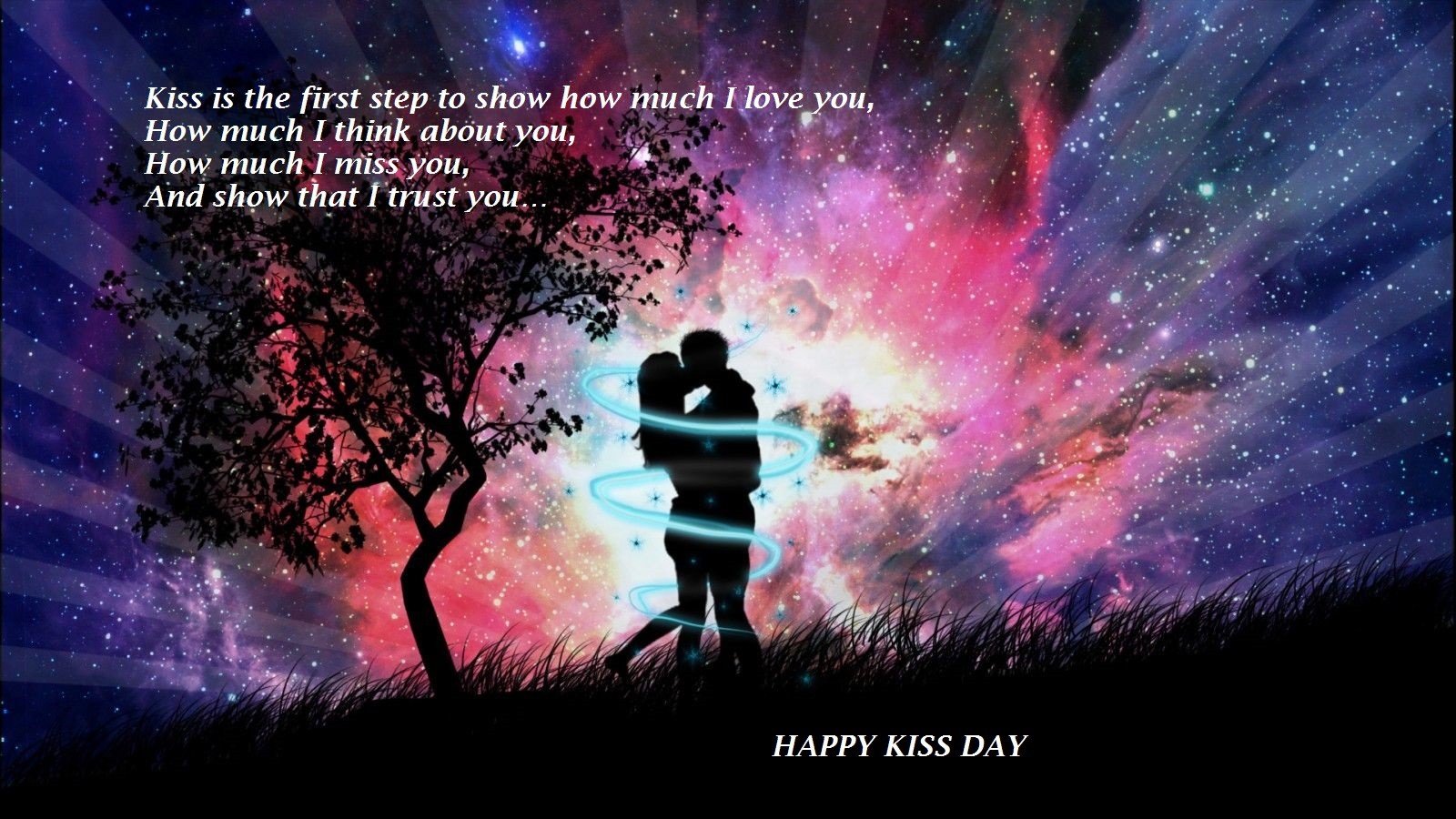 happy kiss day sms