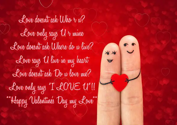 valentine day message for husband
