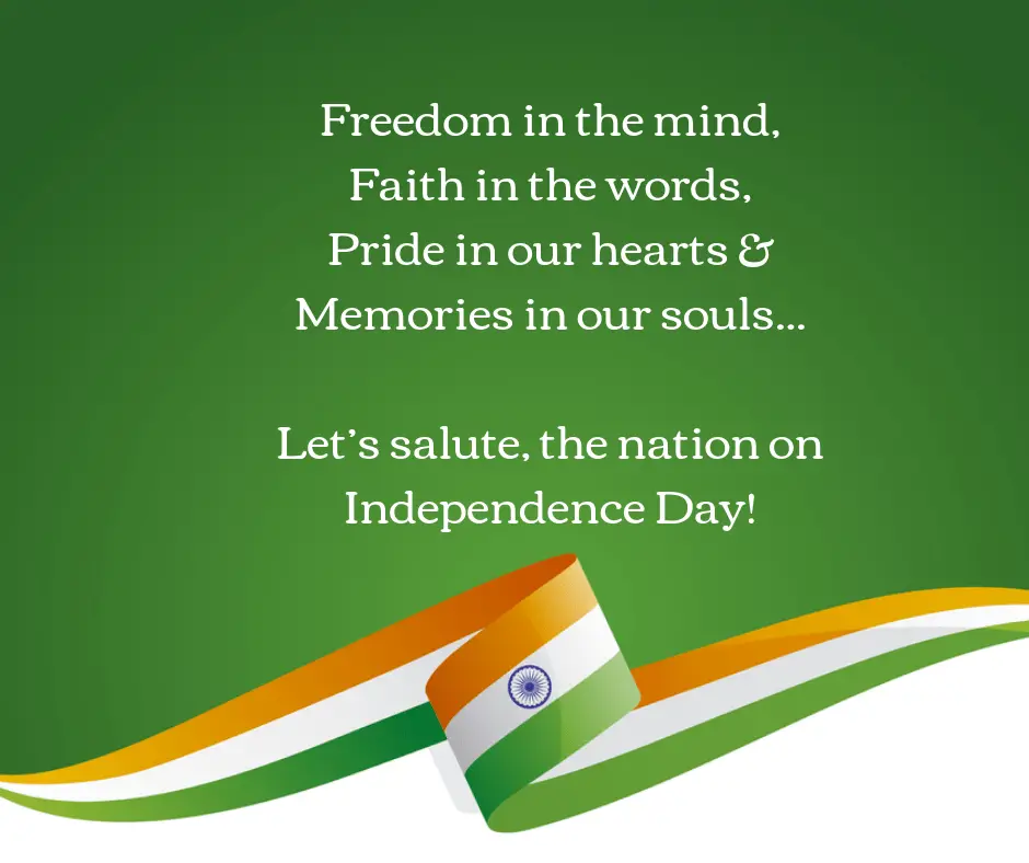 happy Independence day wishes, messages and sms in English