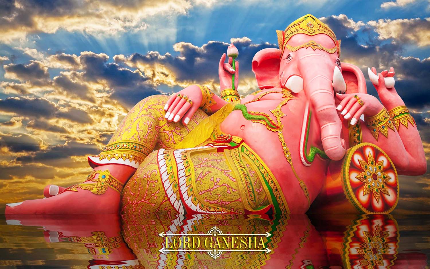 Giant God Vinayaka lying wallpaper!