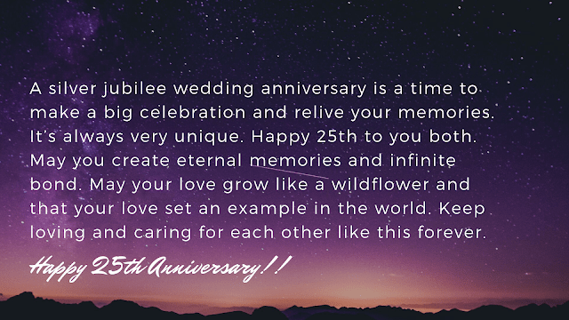 25th anniversary messages 25th anniversary messages