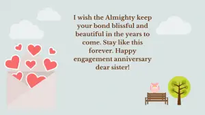 engagement messages for sister