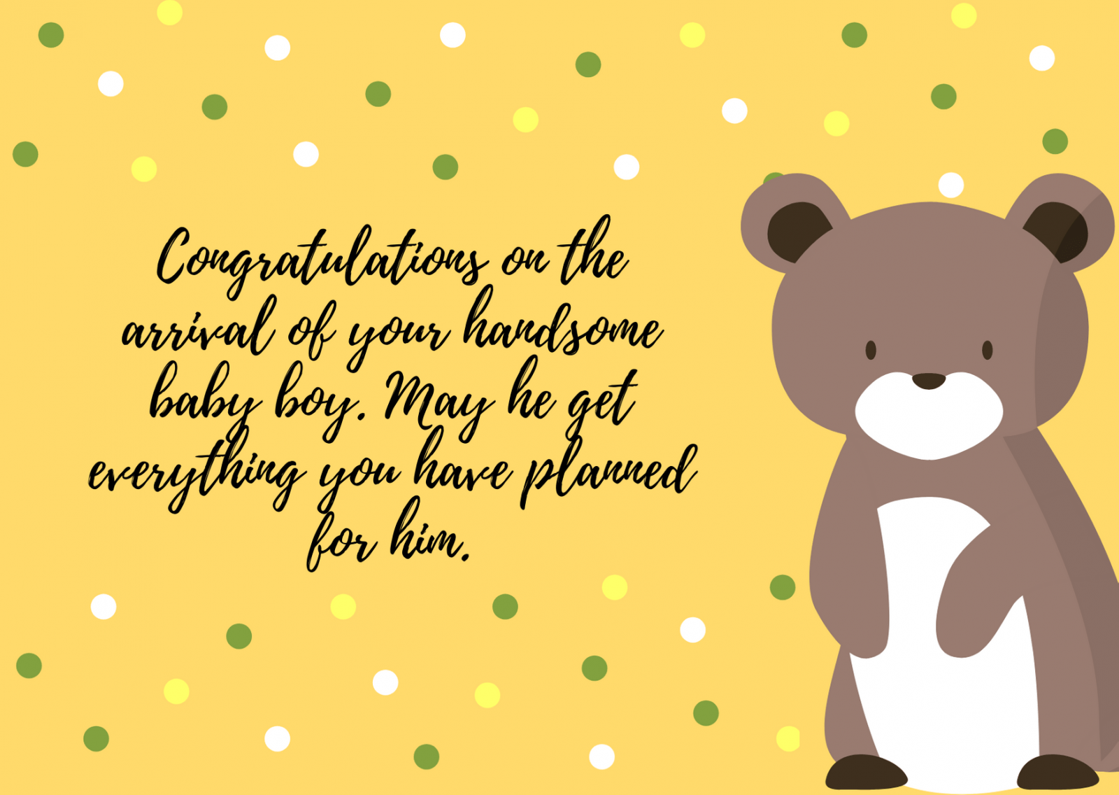 congratulation for your baby boy