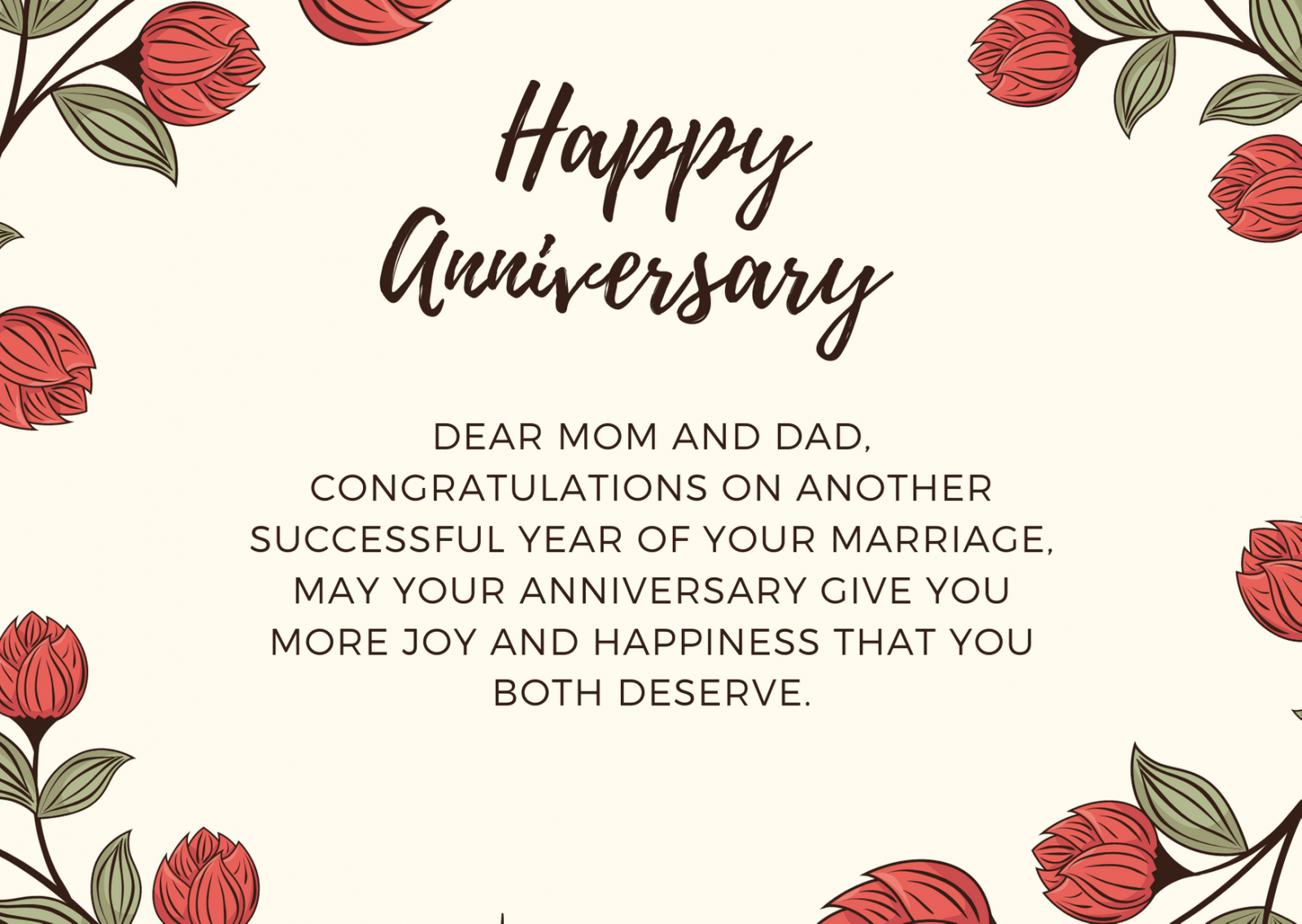 Sweetest Happy Anniversary Quotes Msg Wishes For Parents