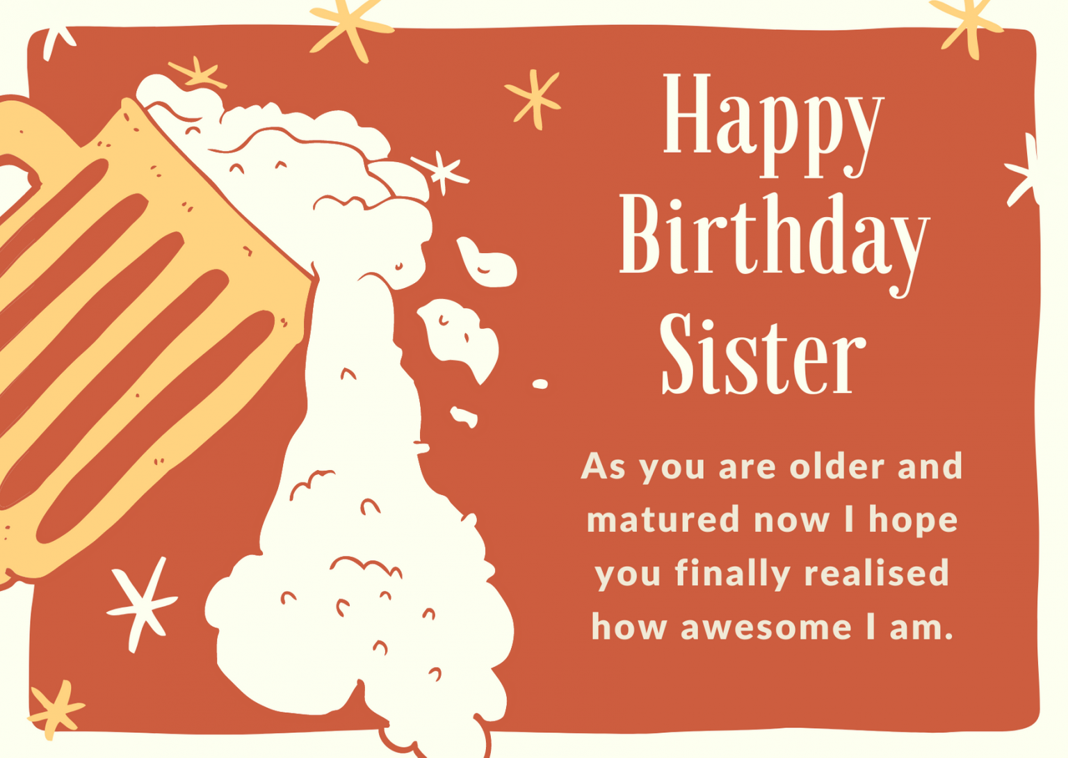 Funny birthday wishes for sister Messages, Quotes, Images, And Status