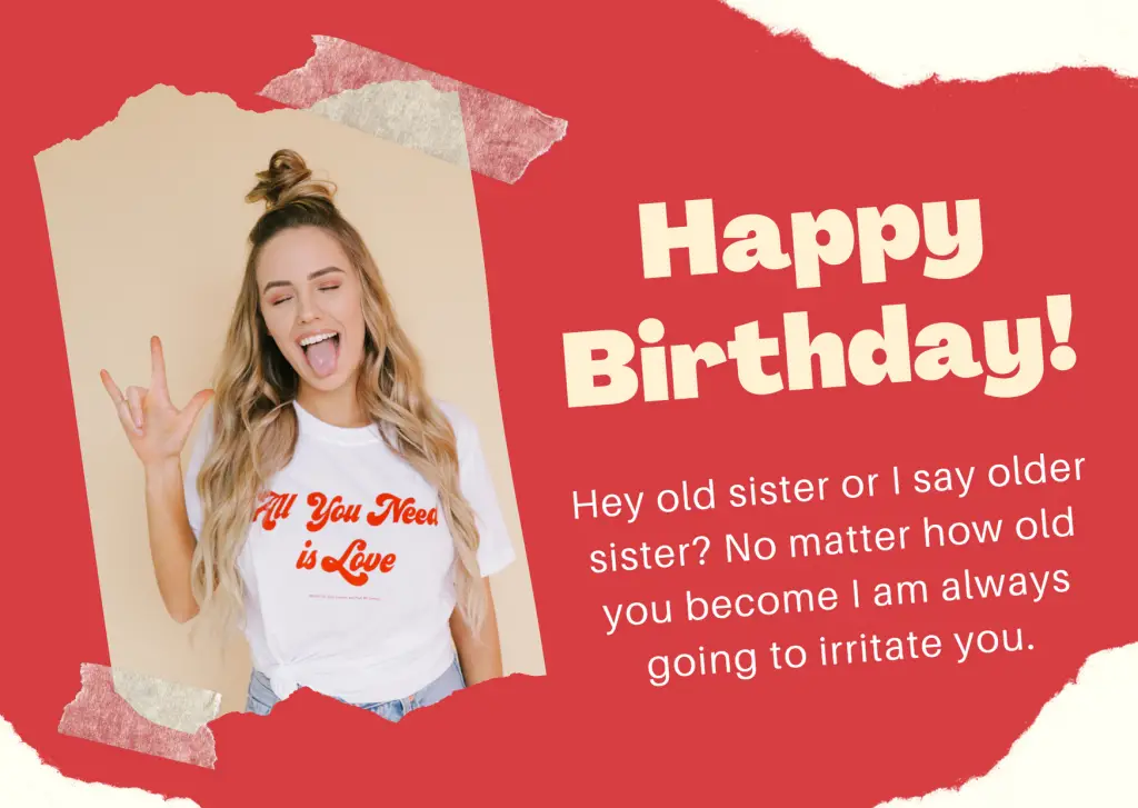 Funny birthday wishes for sister Messages, Quotes, Images, And Status