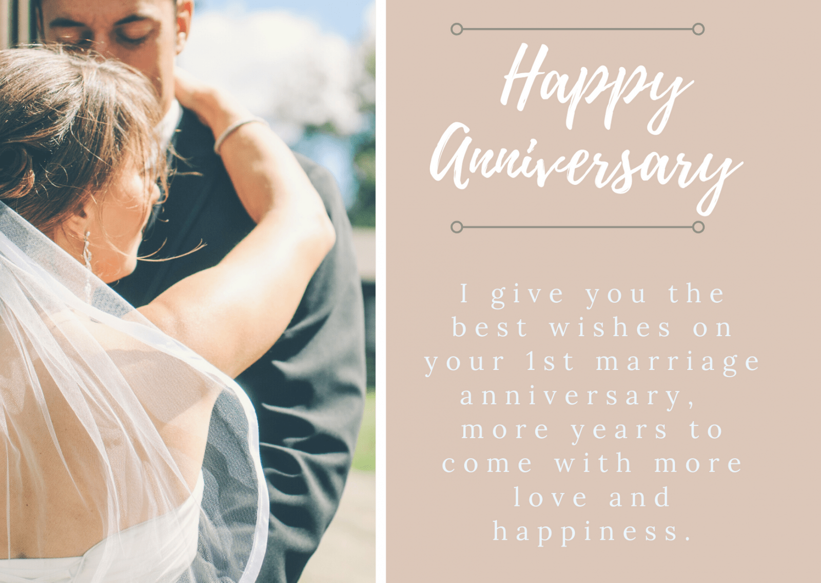 Happy 1st wedding anniversary wishes for sister Quotes, Status