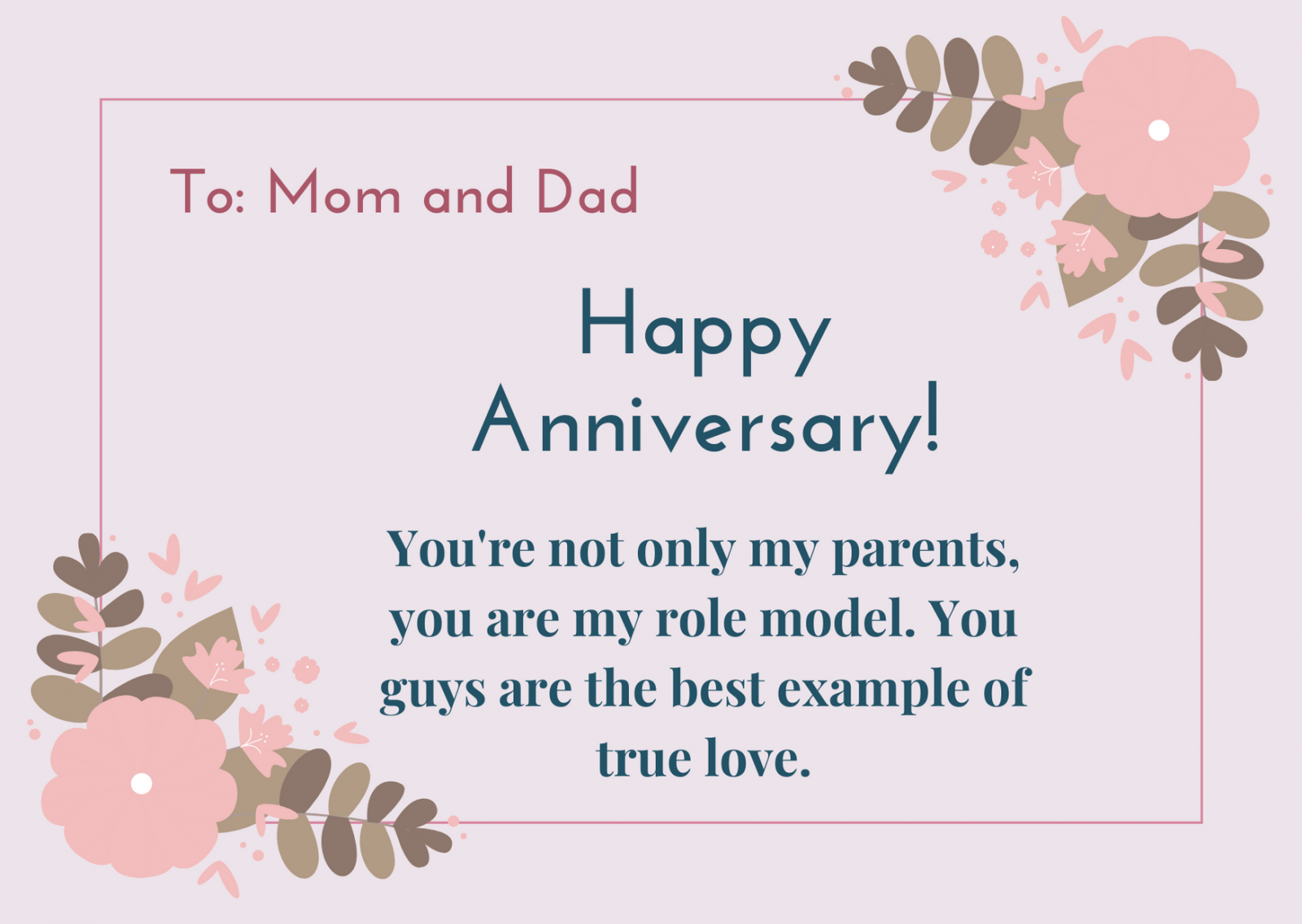 happy anniversary mom and dad from son