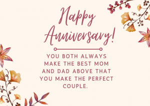 Sweetest happy anniversary quotes, Msg, wishes for parents