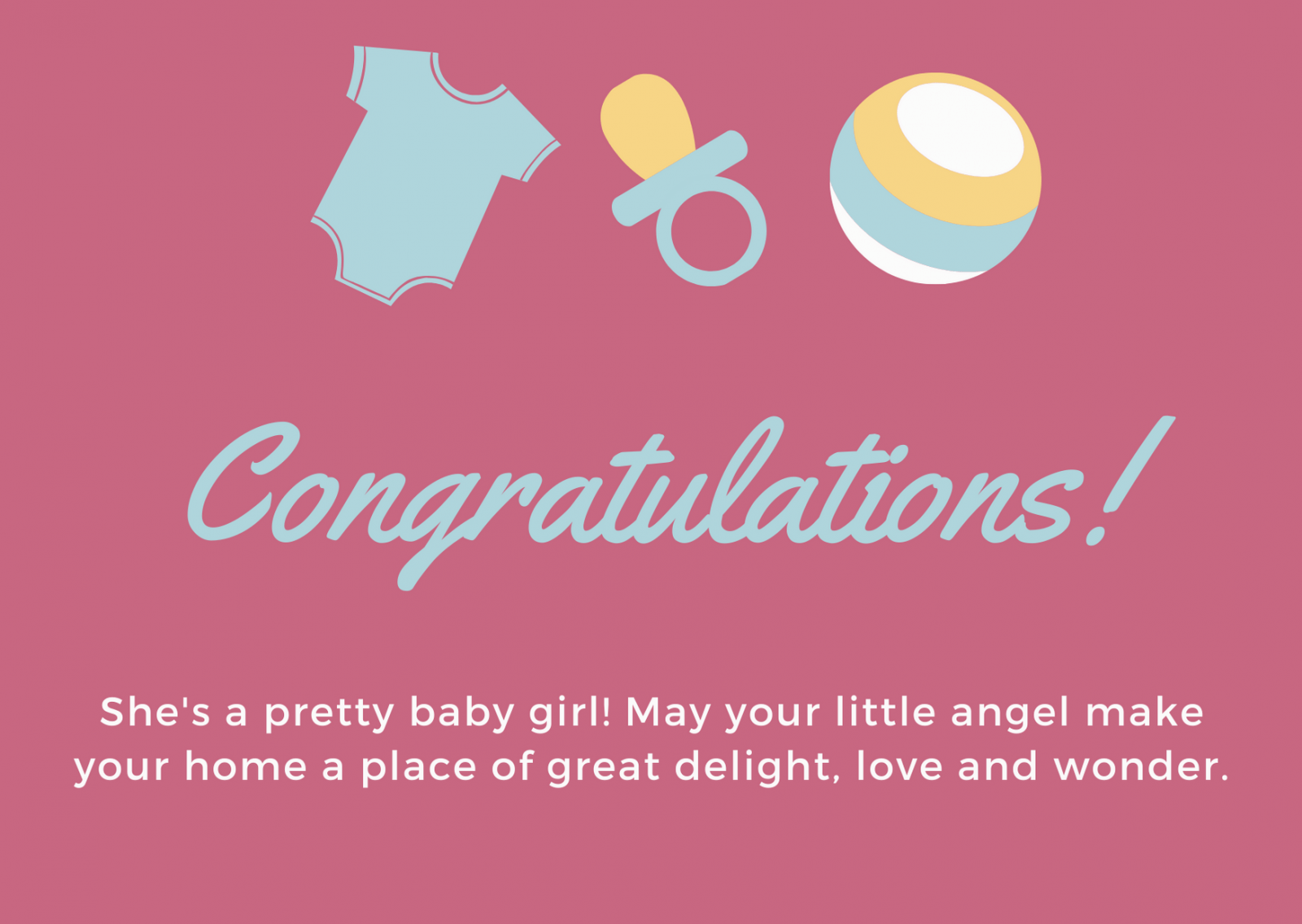 congratulations message for baby girl