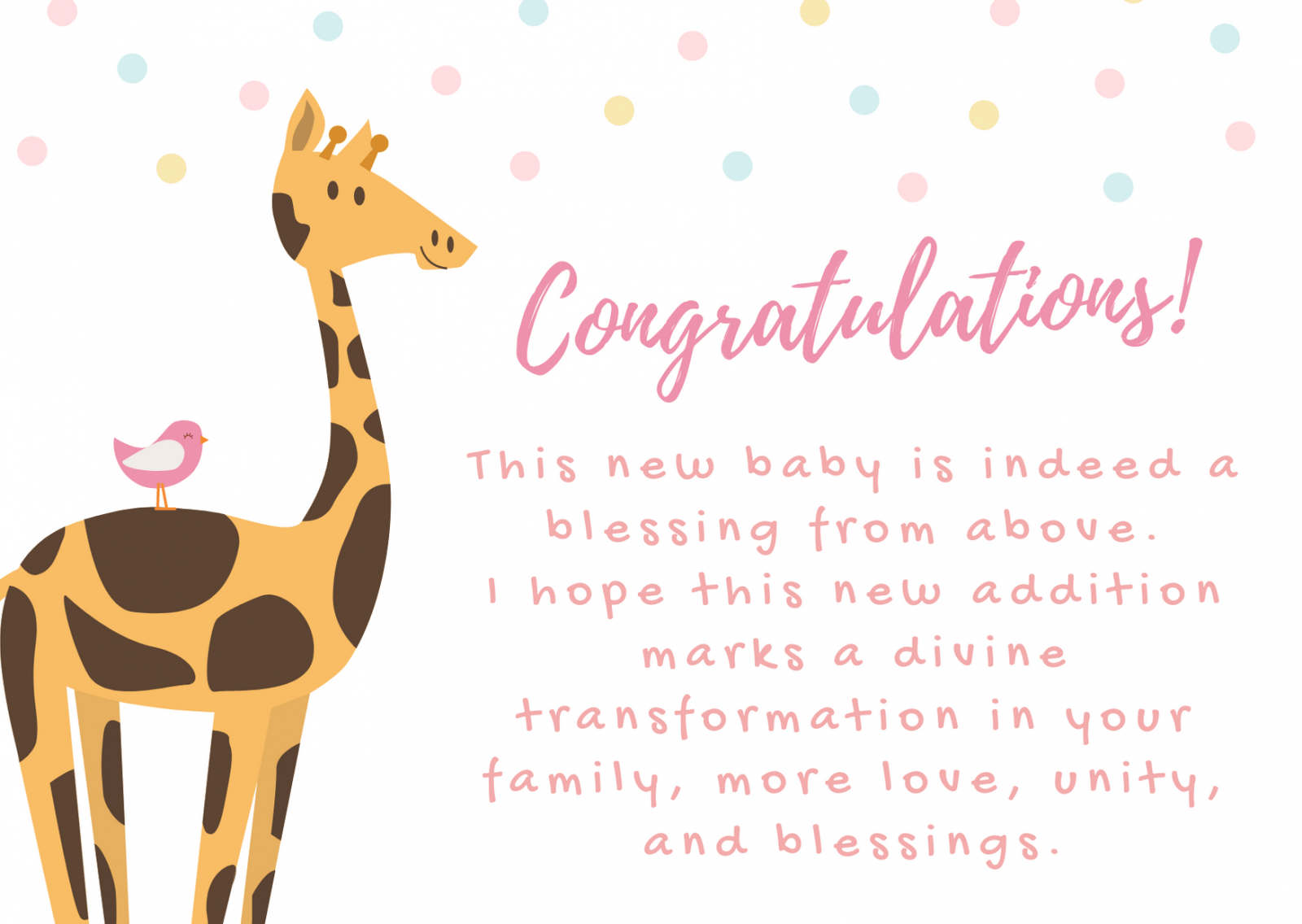 congratulations message for baby girl