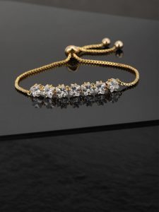 Women Gold-Toned & White Gold-Plated link Bracelet from Carlton London